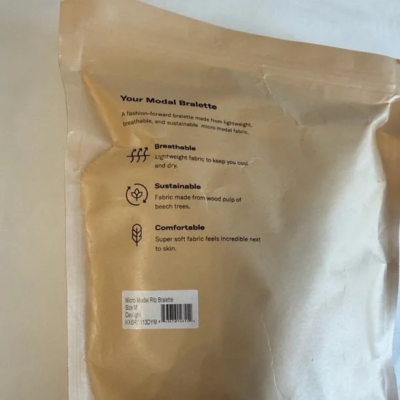 knix Micro Modal Rib Bralette - Picture 3 of 7